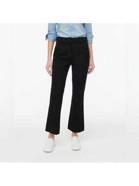 Black Cropped Kelsey J. Crew Flare Pants, Size 6